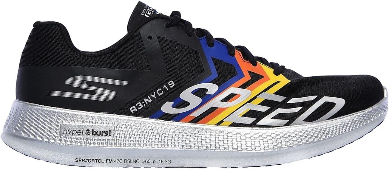 Women's Skechers Go Run Razor 3, Black/Multi, 6.5 B Medium